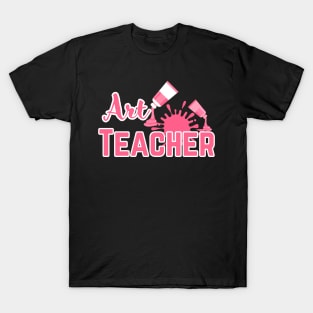 Pink Art Teacher-unique artwork for teacher appreciation T-Shirt